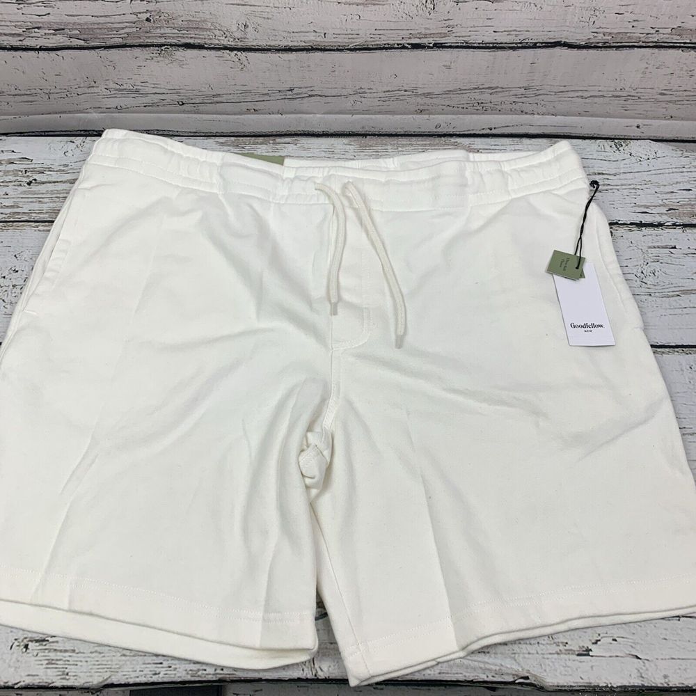 Goodfellow & Co Men's Big & Tall 8.5'' Knit Shorts Off-White‎ [Size XXL]  NEW